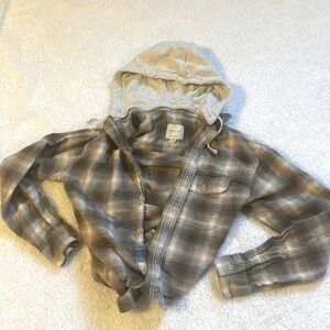 American eagle flannel hoodie